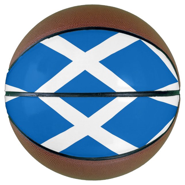 Vollständige Basketball mit der Flagge Schottlands (Vorderseite)