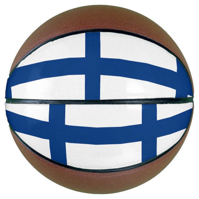 Vollständige Basketball mit Flagge Finnlands (Vorderseite)