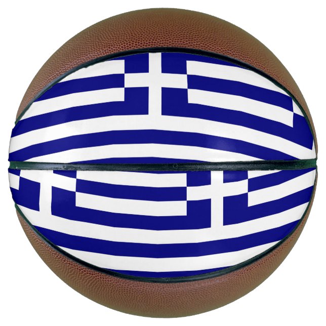 Vollständige Basketball mit Flagge Griechenlands (Vorderseite)