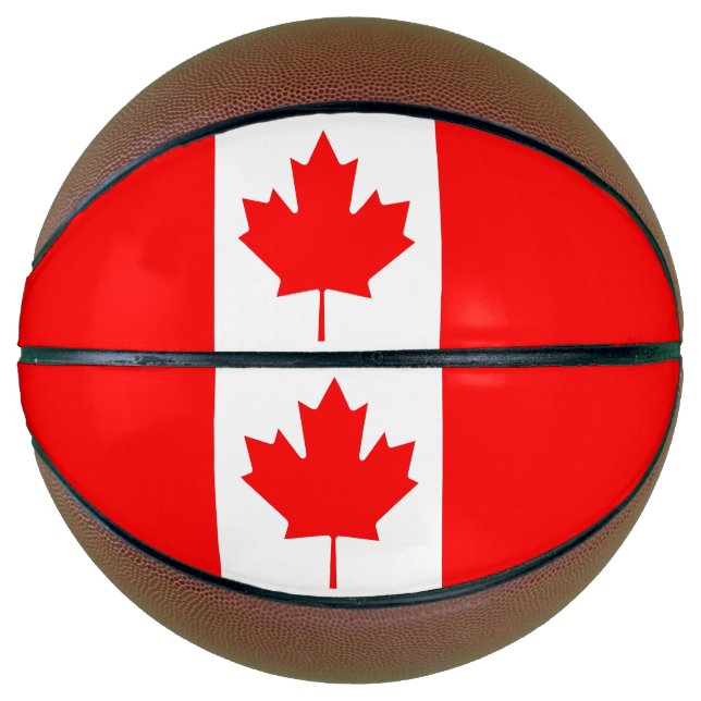 Vollständige Basketball mit Flagge Kanadas (Vorderseite)
