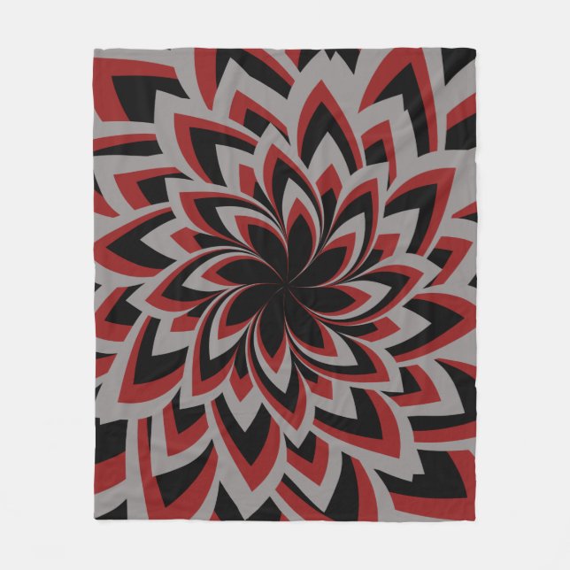 VOLLSTÄNDIGE BLUME FLEECEDECKE (Vorderseite)