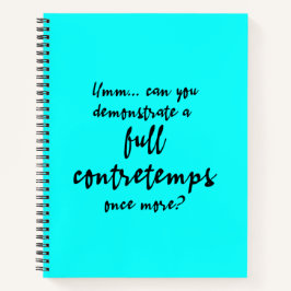 Vollständige Contretemps Bright Cyan Notizbuch
