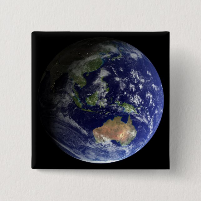 Vollständige Erde aus dem Weltraum mit Australien Button (Vorderseite)