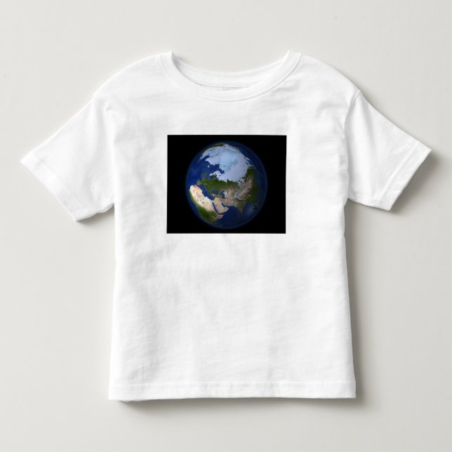 Vollständige Erde, die den arktischen Raum zeigt Kleinkind T-shirt (Vorderseite)