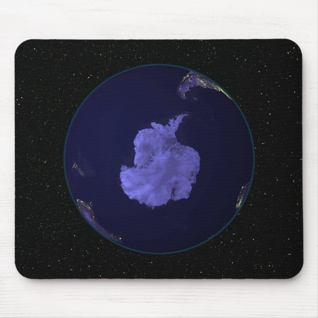 Vollständige Erde in der Nacht mit Lichtern in den Mousepad (Vorne)