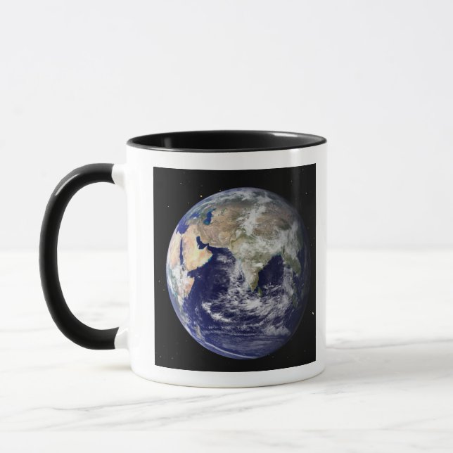 Vollständige Erde mit Europa und Asien 2 Tasse (Links)