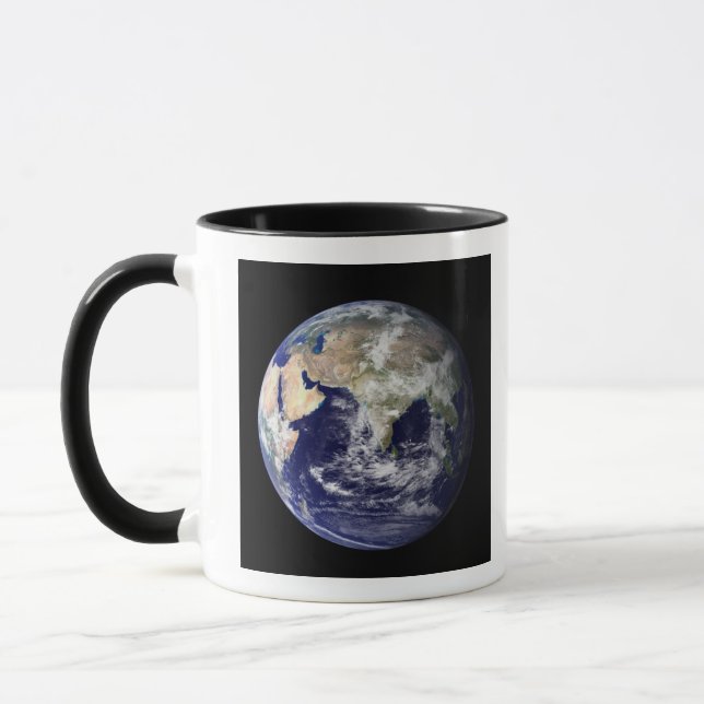 Vollständige Erde mit Europa und Asien Tasse (Links)