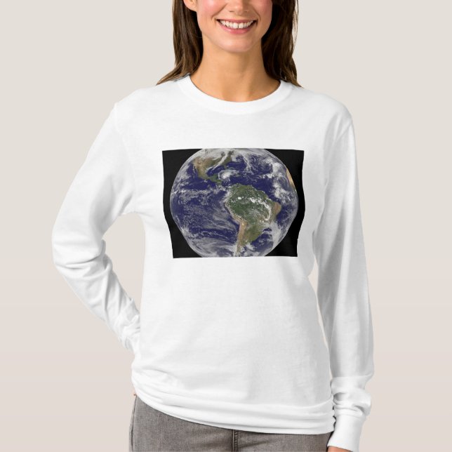 Vollständige Erde mit Hurrikan Paloma T-Shirt (Vorderseite)