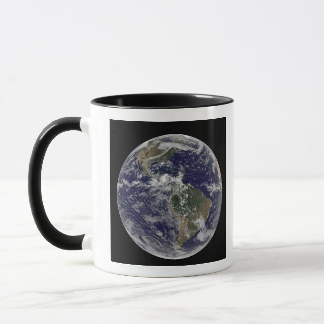 Vollständige Erde mit Nord- und Südamerika 3 Tasse (Links)