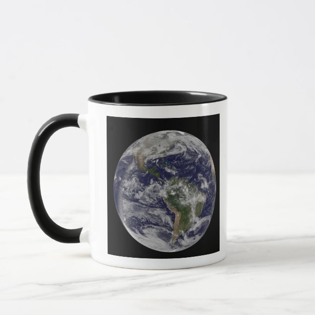 Vollständige Erde mit Nord- und Südamerika 4 Tasse (Links)