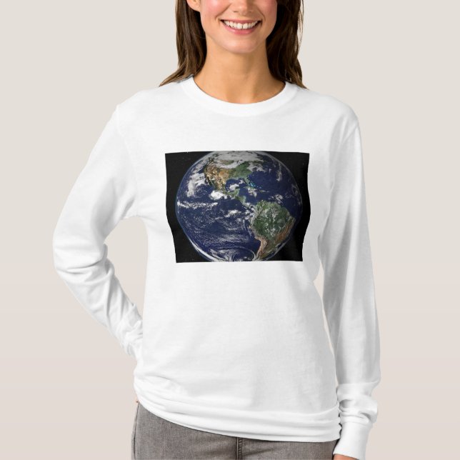 Vollständige Erde mit Nord- und Südamerika T-Shirt (Vorderseite)