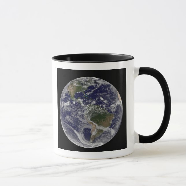 Vollständige Erde mit Nord- und Südamerika Tasse (Rechts)