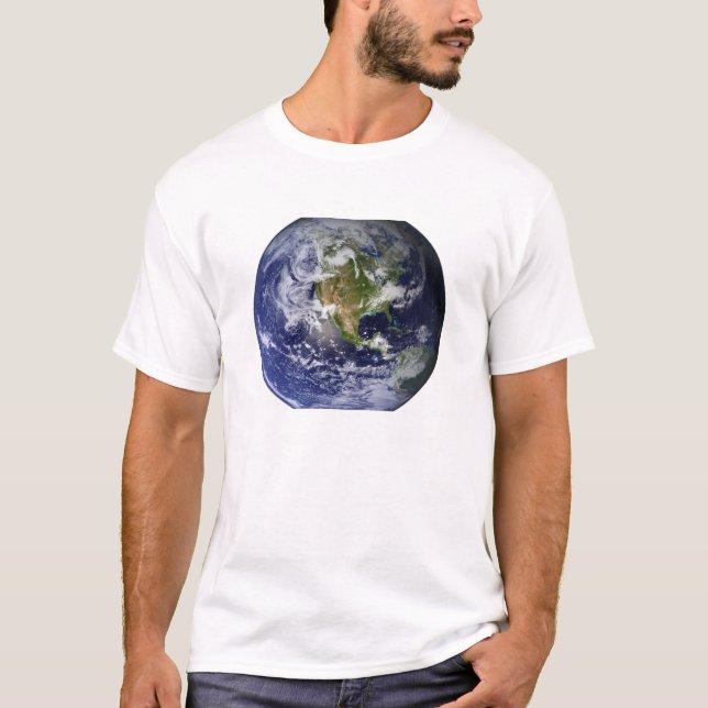 Vollständige Erde mit Nordamerika T-Shirt (Vorderseite)