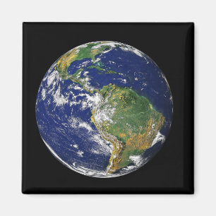 Vollständige Erde mit Südamerika Magnet