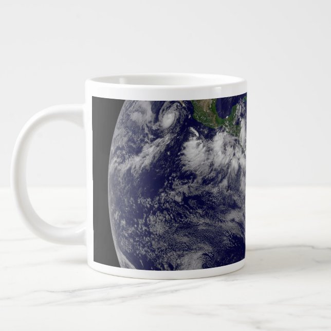 Vollständige Erde mit verschiedenen tropischen Stu Jumbo-Tasse (Links)