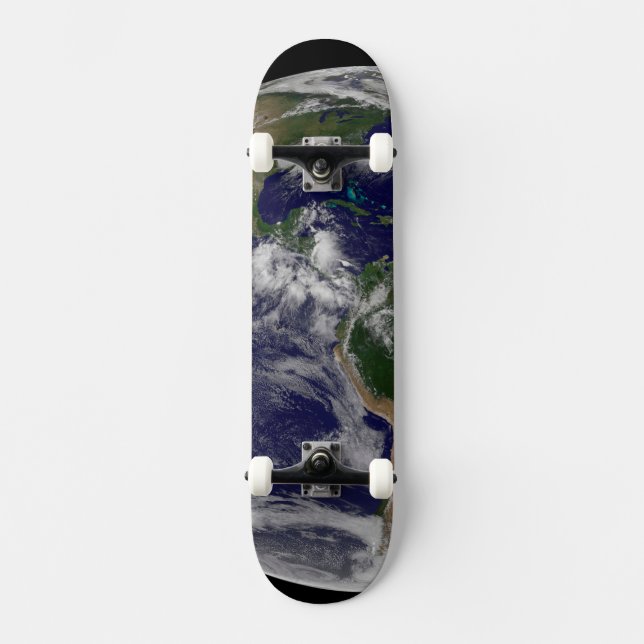 Vollständige Erde mit verschiedenen tropischen Stu Skateboard (Vorderseite)