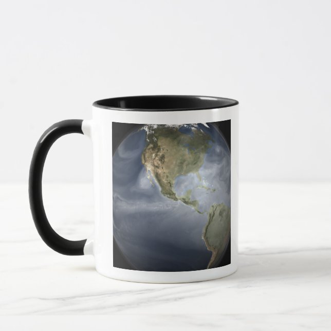 Vollständige Erdsicht mit Wasserdampf Tasse (Links)