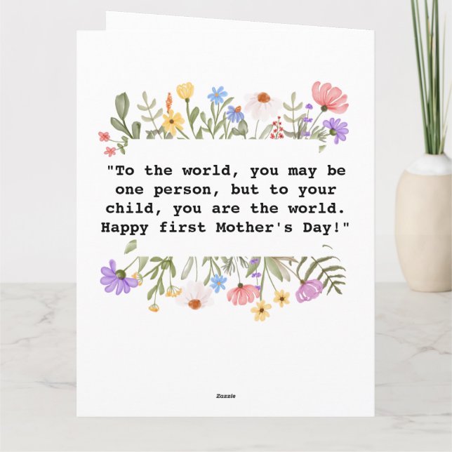 Vollständige Foto First Mother's Day Card 2023 Karte (Rückseite)