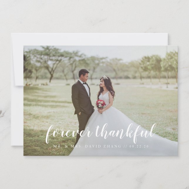 Vollständige Foto Handschrift Danke Hochzeit (Vorderseite)