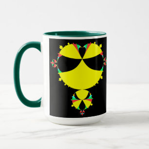 Vollständige mandelbrot Set Pop Art Tasse