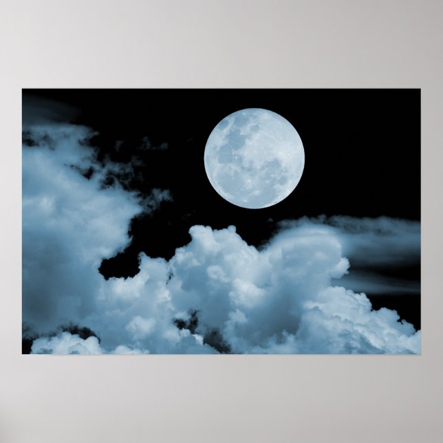 VOLLSTÄNDIGE MOONSCHLIESSUNGEN BLAU POSTER (Vorne)