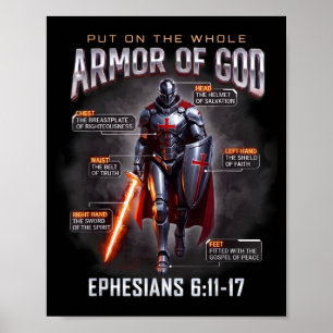 Vollständige Rüstung Gottes Christliche Kinder Jun Poster