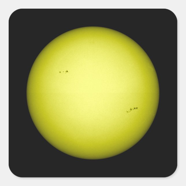 Vollständige Sicht auf die Sonne Quadratischer Aufkleber (Vorderseite)