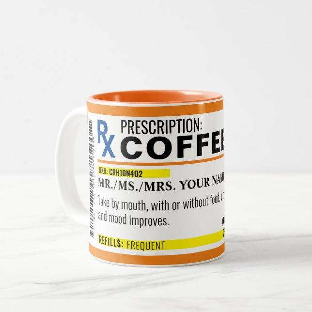 VOLLSTÄNDIGE Tasse des verschreibungspflichtigen K (Vorderseite Links)