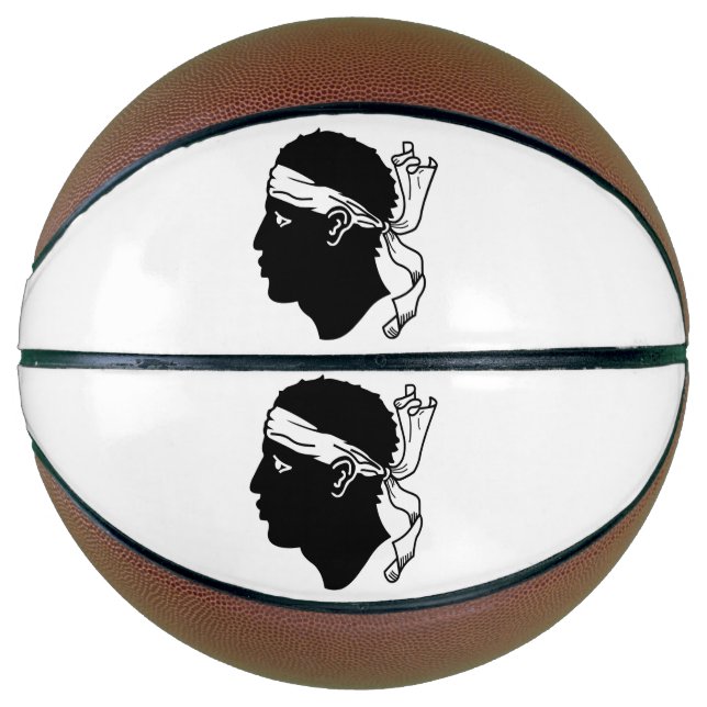 Vollständiger Basketball mit Flagge auf Korsika (Vorderseite)