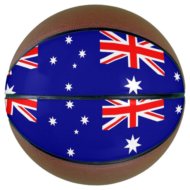 Vollständiger Basketball mit Flagge Australiens (Vorderseite)