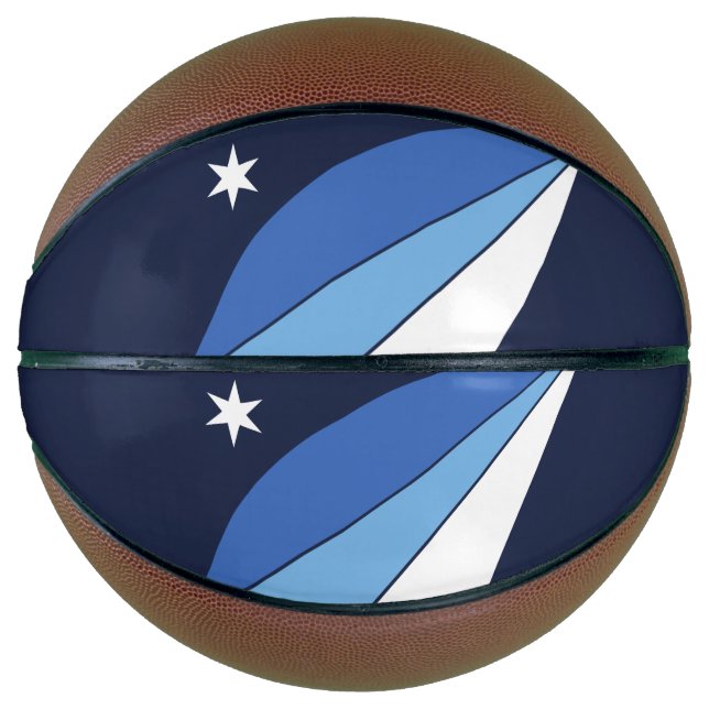 Vollständiger Basketball mit Flagge von Kolumbien (Vorderseite)