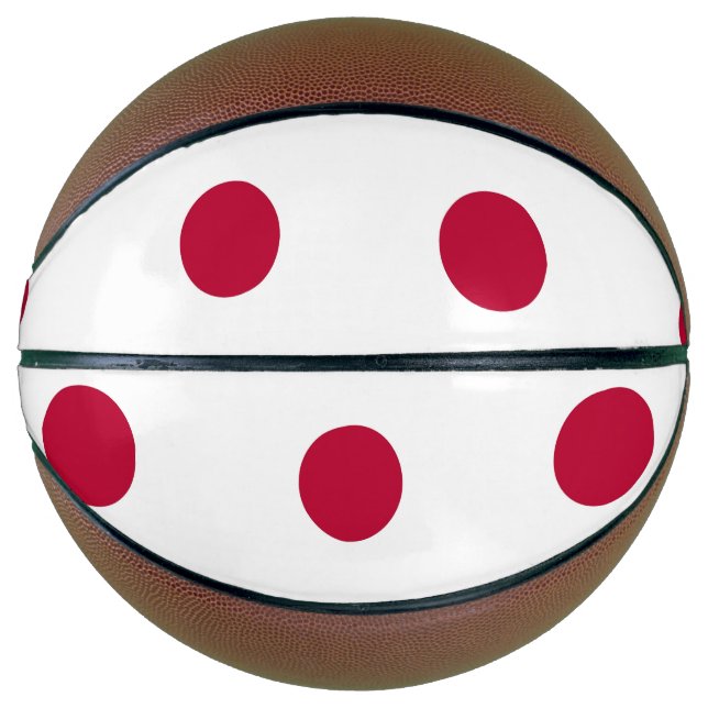 Vollständiger Basketball mit japanischer Flagge (Vorderseite)
