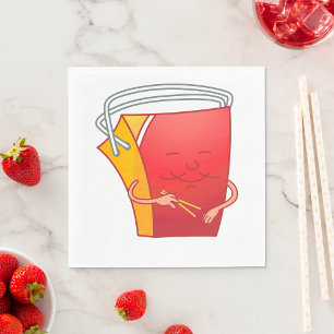 Vollständiger chinesischer Lebensmittelbehälter Serviette