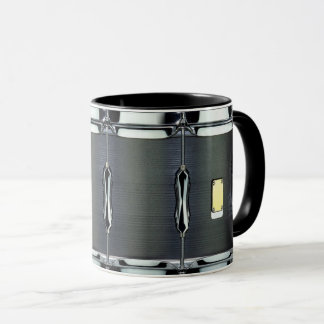 Vollständiger Druck der schwarzen Trommel Tasse
