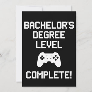 Vollständiger Gaming-Gamer mit Bachelor-Grad Einladung