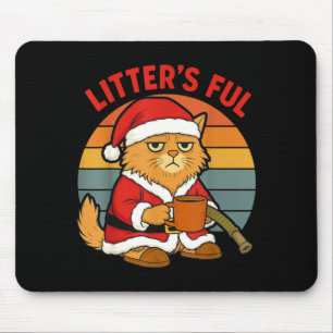 Vollständiger Katzen-Weihnachtskostüm-Müll Erschöp Mousepad