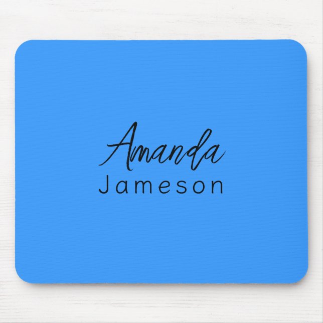 Vollständiger Name Einfache Minimale Monogram Brig Mousepad (Vorne)