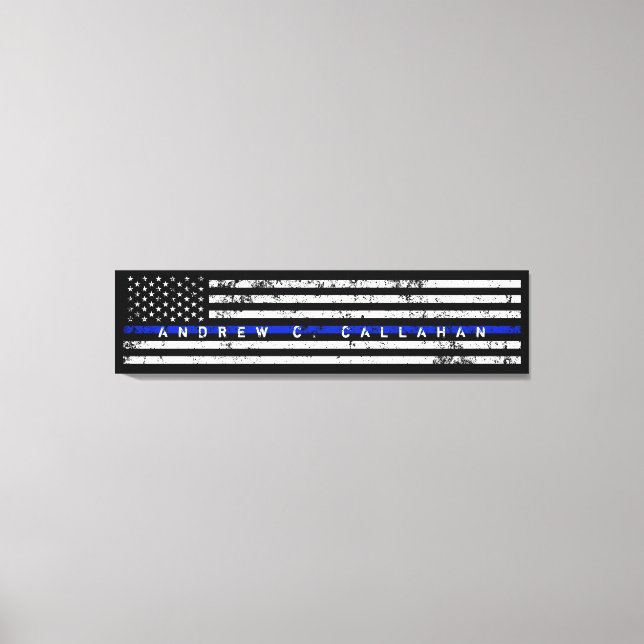 Vollständiger Name Extra Long Thane Blue Line Poli Leinwanddruck (Vorderseite)