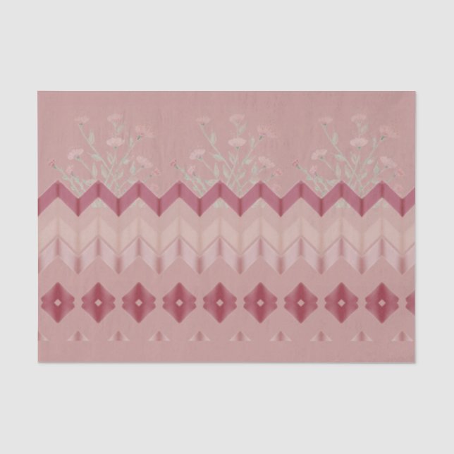 Vollständiges Design mit Rose Seidenpapier (Vorderseite)
