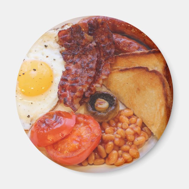 Vollständiges englisches Frühstück Magnet (Vorne)