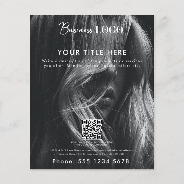 Vollständiges Foto Beauty Hair Nail Salon Friseur Flyer (Vorne)