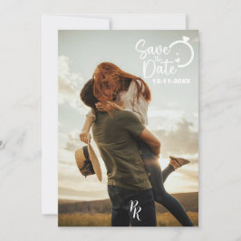 Vollständiges Foto-Design mit moderner Schrift Save The Date