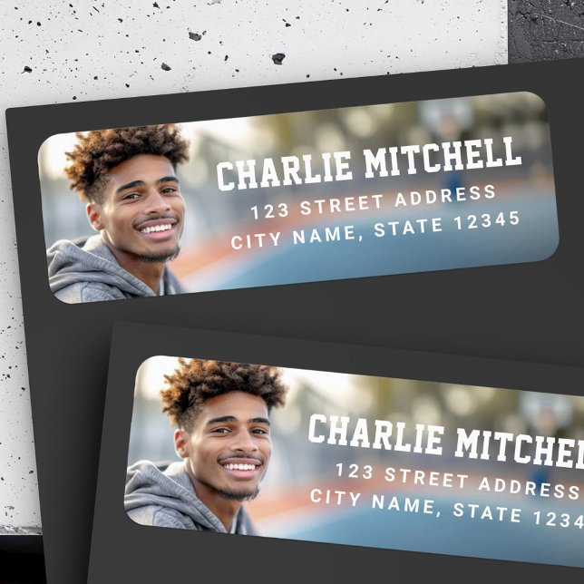 Vollständiges Foto Foto Rücksendeadresse (Graduate full photo photo return address label)