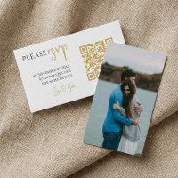 Vollständiges Foto, Gold QR-Code Weißer Hochzeitsk