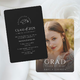 Vollständiges Foto Moderne Graduiertenparty Einlad Einladung