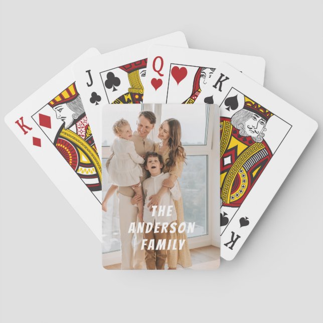 Vollständiges Foto - Vertikale, benutzerdefinierte Spielkarten (Rückseite)
