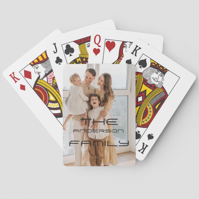 Vollständiges Foto - Vertikale, benutzerdefinierte Spielkarten (Rückseite)