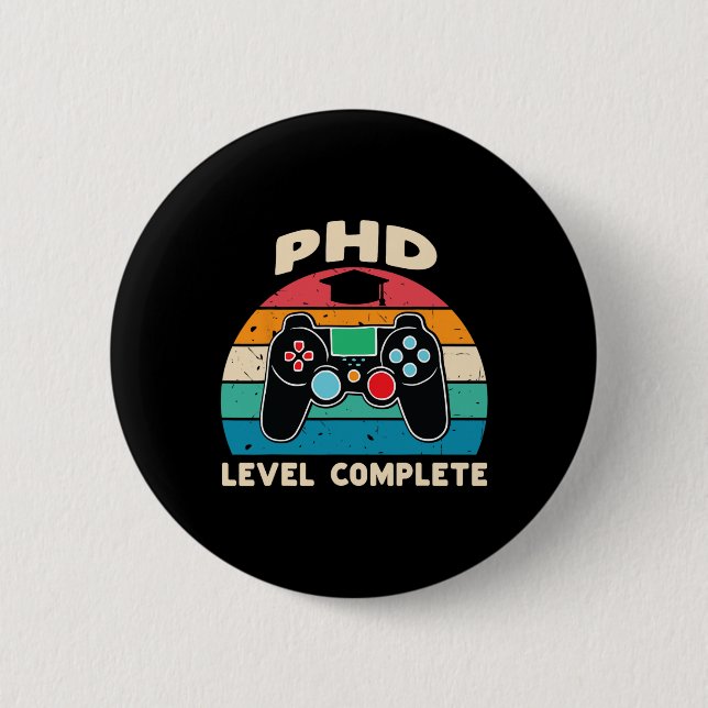 Vollständiges Geschenk für den Abschluss von Phd L Button (Vorderseite)