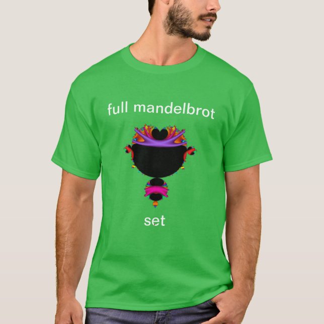 Vollständiges Mandelbrot Set schwarz und lila T -  T-Shirt (Vorderseite)