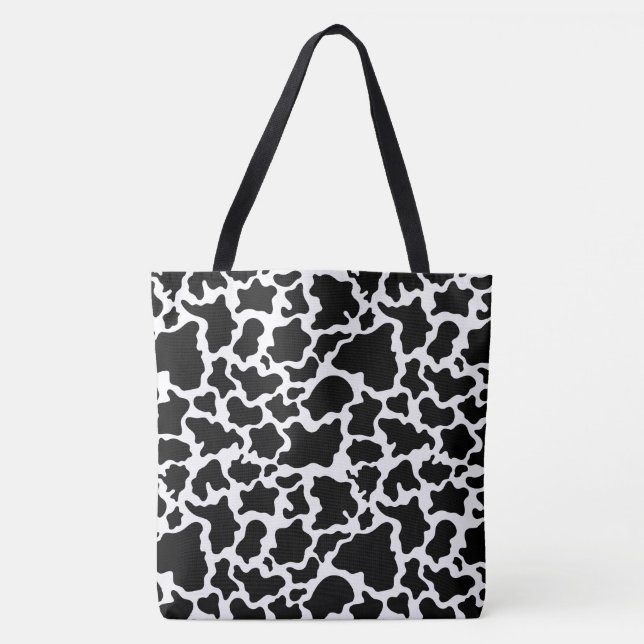 Volltaschen Große Schwarz-Weiß-Kuh Gepunktet druck Tasche (Vorderseite)